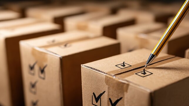 Checklist for Creating a Care Package With Marked Boxes and Organized Supplies in a Workshop Setting