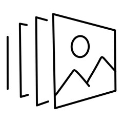Photo edit line vector