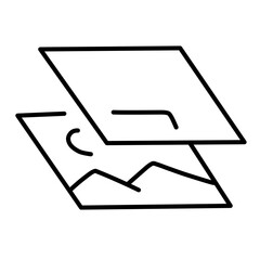 Photo edit line vector