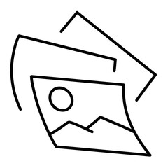 Photo edit line vector