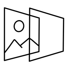 Photo edit line vector