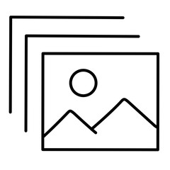 Photo edit line vector