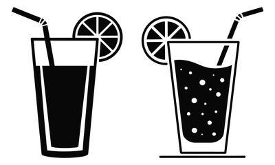 set of different drinks