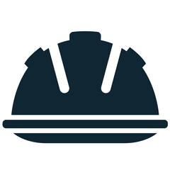Construction helmet icon vector, a symbol of safety and protection. Perfect for themes of workplace security, engineering, building, industrial work, and cautionary signs.