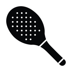 Pickleball paddle flat vector icon
