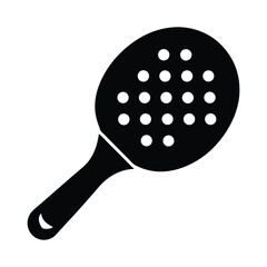 Pickleball paddle flat vector icon