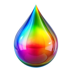  colorful glossy droplet isolated on white background PNG , AI GENERATED