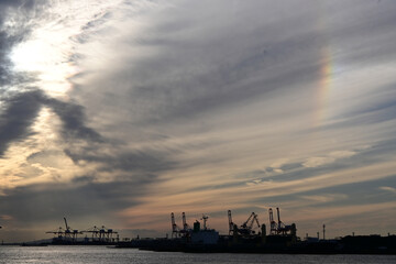 Fototapeta premium 大阪湾の夕景