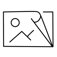 Upload Photo line vector
