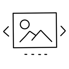 Upload Photo line vector