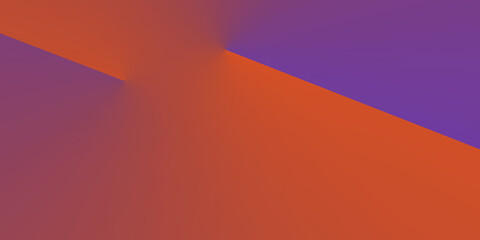 Purple orange abstract geometric background. Blue violet fuchsia magenta pink red coral. Line stripe triangle angle 3d diagonal. Color gradient. Bright light neon metallic.Template. Design.Wide banner