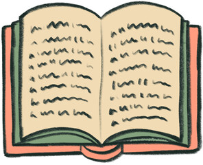 open book with bookmark
