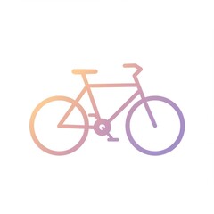 Obraz premium Pink And Purple Gradient Bicycle Illustration