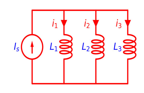 Inductors are Parallel With Current Source Circuit illustration for various educational projects 