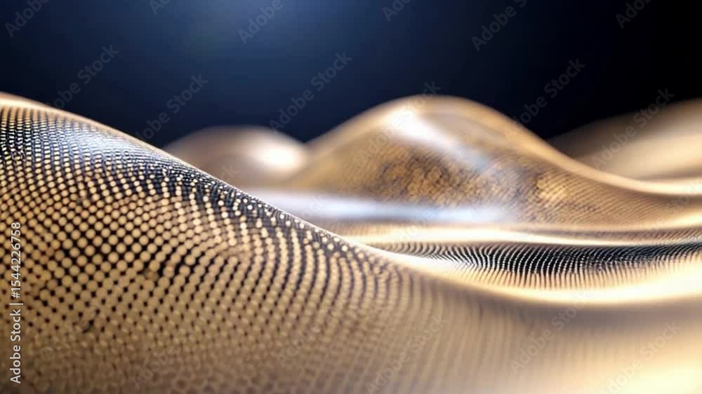 Poster golden abstract waves: luxurious, undulating waves of golden light shimmer with intricate detailing,