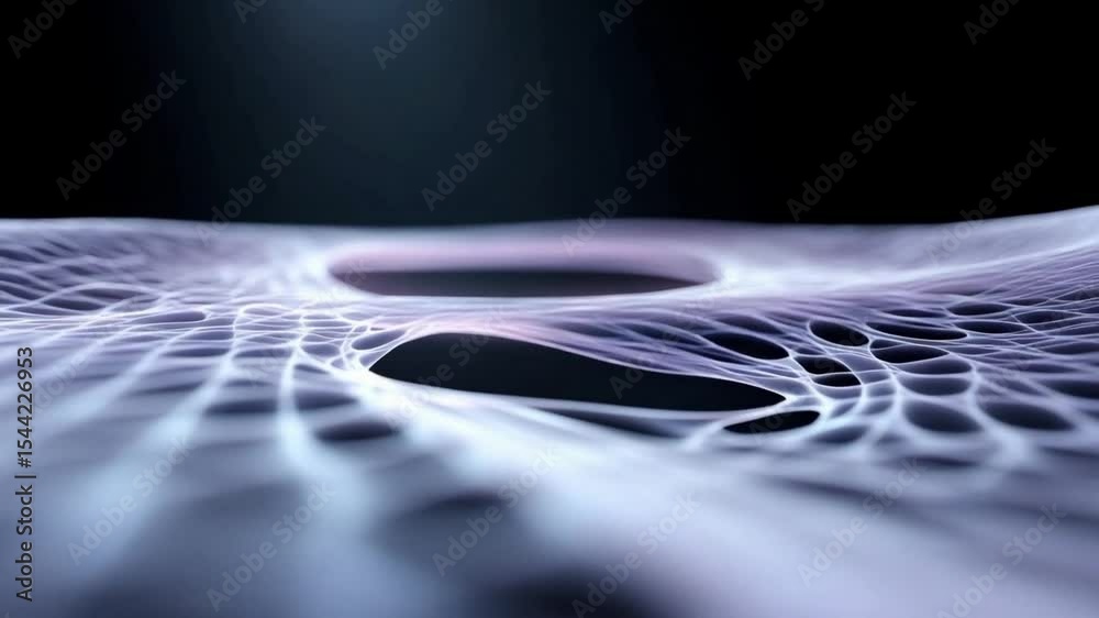 Poster Abstract Topological Landscape: An intriguing and abstract representation of a topological landscape, with fluid lines, intricate patterns, and subtle gradations of light and shadow.