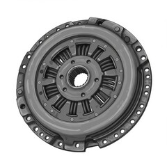 Obraz premium Grey Metal Automotive Clutch Disk