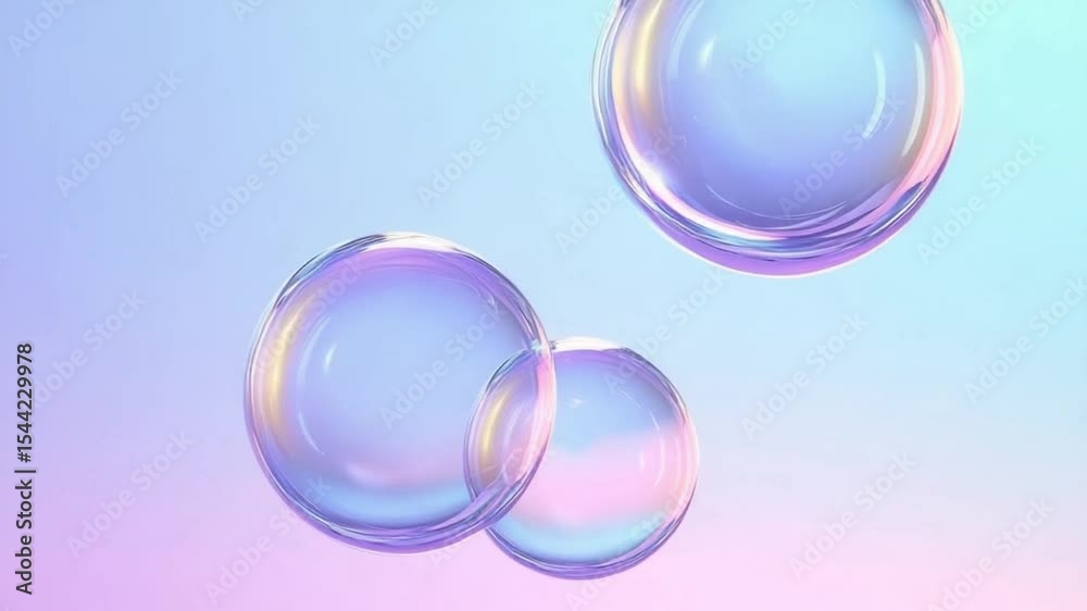 Poster transparent bubbles floating: capturing the elegance of light and liquid. a mesmerizing composition 