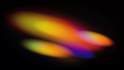 Abstract colorful light leaks on black background