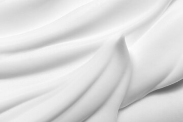 White foam cream background. Skincare mousse, soap, shaving foam texture. Creamy cleansing cosmetic product closeup