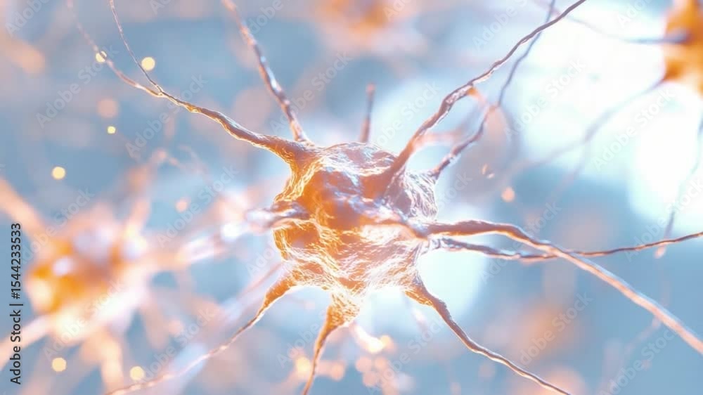Poster Neuron Cell Network: A detailed representation of neuron cells forms an intricate neural network, hinting at the wonders of the human mind.