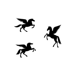 dashing flying horse vector