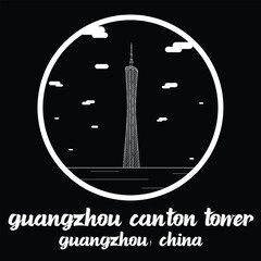 Circle Icon Guangzhou Canton Tower