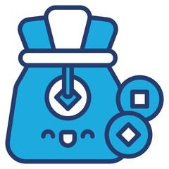 Lucky Bag blue color icon
