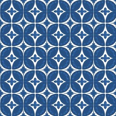 Fototapeta premium Batik Pattern in Blue