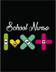 School Nurse Medical Nursing Appreciation - printable editable vector art file.