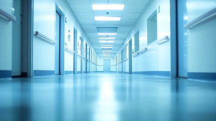 Obraz premium blur image background of corridor in hospital or clinic image