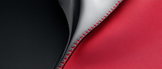 Zipper Floating Across Split Fabric in High Fidelity Colors