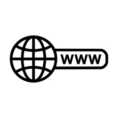 Global Internet World Wide Web WWW Icon
