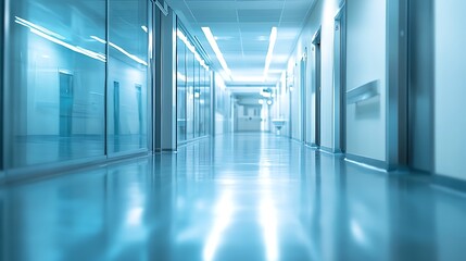 blur image background of corridor in hospital or clinic image