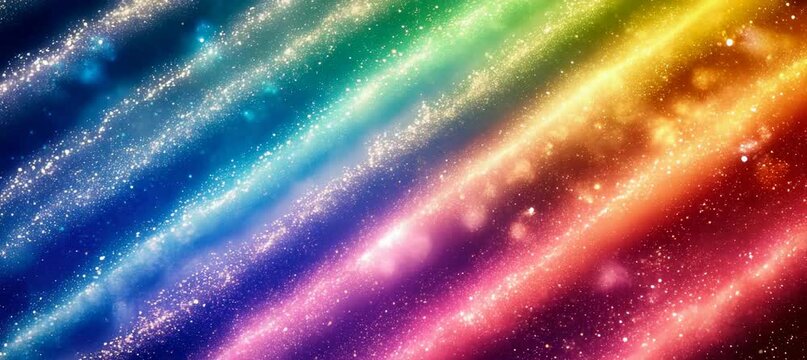 Shiny glittering glitter colorful rainbow background. LGBT pride gender equality wallpaper. Generative AI technology.