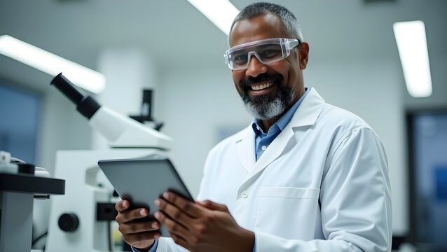 A Happy black male scientist 