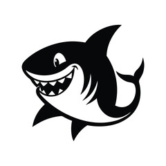 Friendly Grinning Shark Mascot Illustration