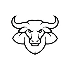 Powerful Bull Mascot Logo Strong Fierce and Bold Design