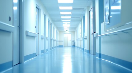blur image background of corridor in hospital or clinic image