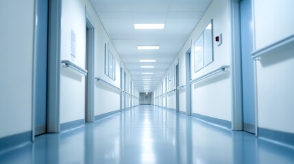 Obraz premium blur image background of corridor in hospital or clinic image