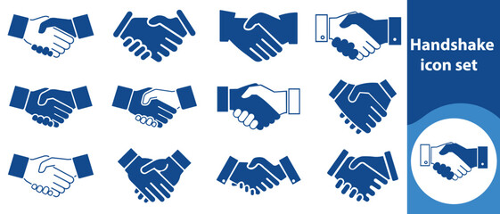 Handshake icon set, financial icons, handshake, enterprise, financial, payment, black silhouette, dollar, trade, corporate finance, banking, dollar, economic deal and more