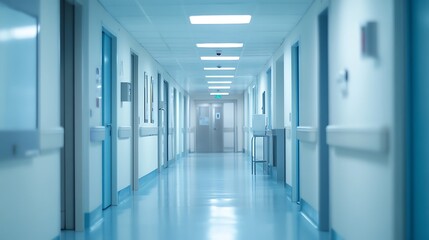blur image background of corridor in hospital or clinic image