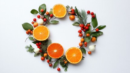 Vibrant citrus and berry wreath