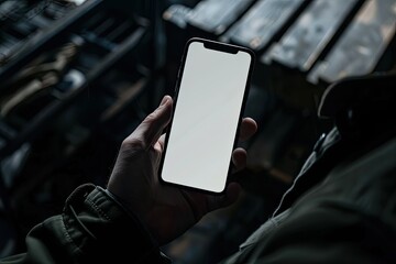 Clear Pixel Picture of Close Up View of Male Hand Using Smartphone Mockup