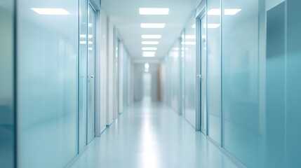 blur image background of corridor in hospital or clinic image