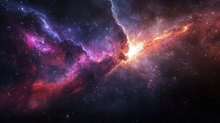 Cosmic nebula explosion