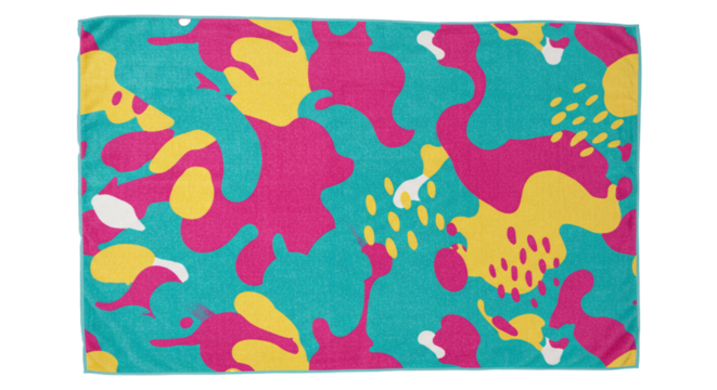 Buy colorful abstract pattern beach towel online vibrant summer themed bath pool towel for sale on transparent background