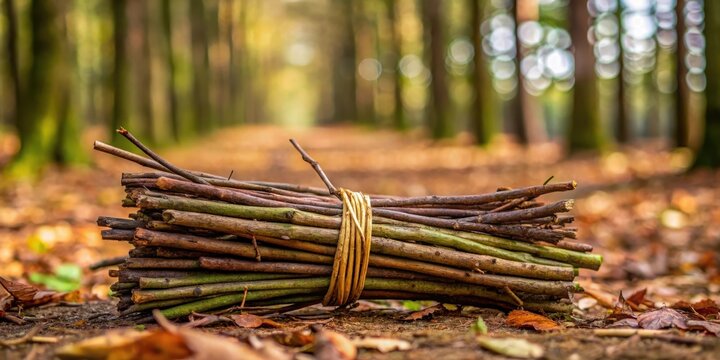 Bundle of sticks tied together