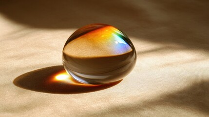 Transparent orb reflecting light