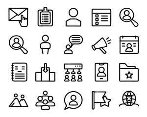 Customer journey icon thin line flat design illustration isolated on transparent background